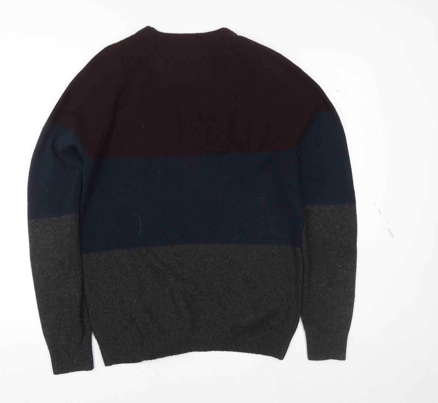 Next Men's Multicoloured Crew Neck Wool Blend Jumper Size M