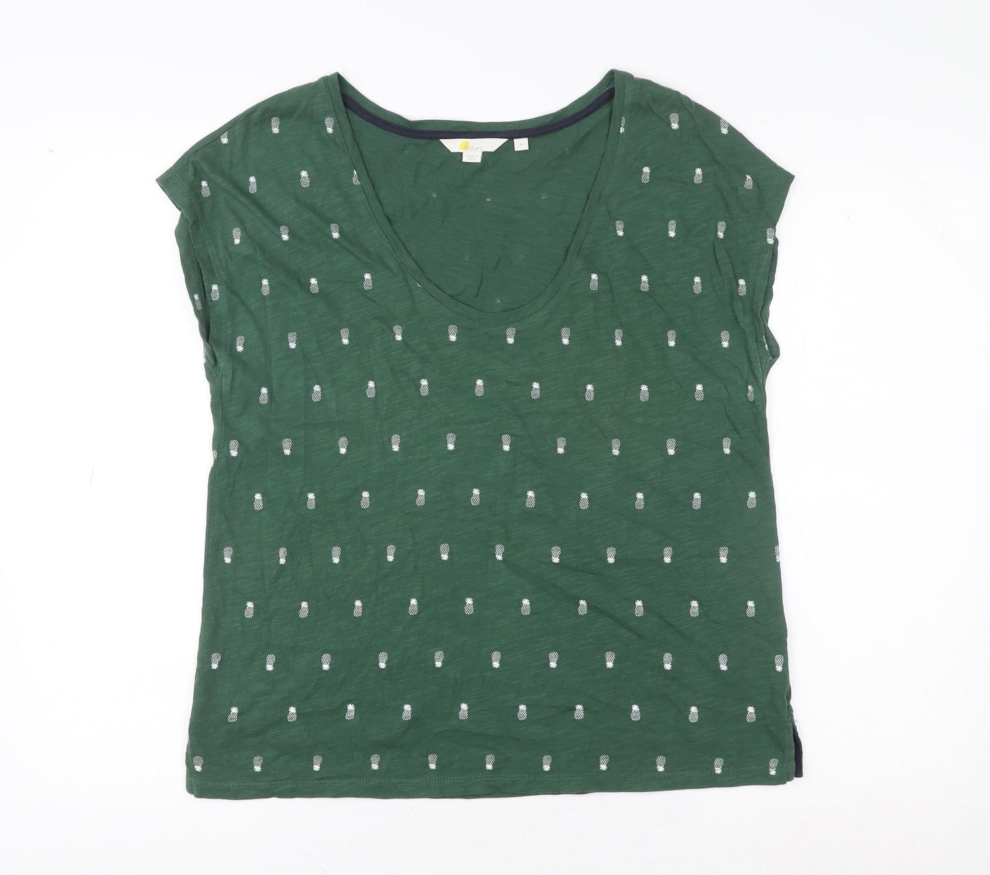 Womens UK Size M Boden Green Basic T-Shirt