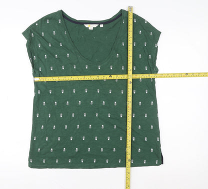 Womens UK Size M Boden Green Basic T-Shirt