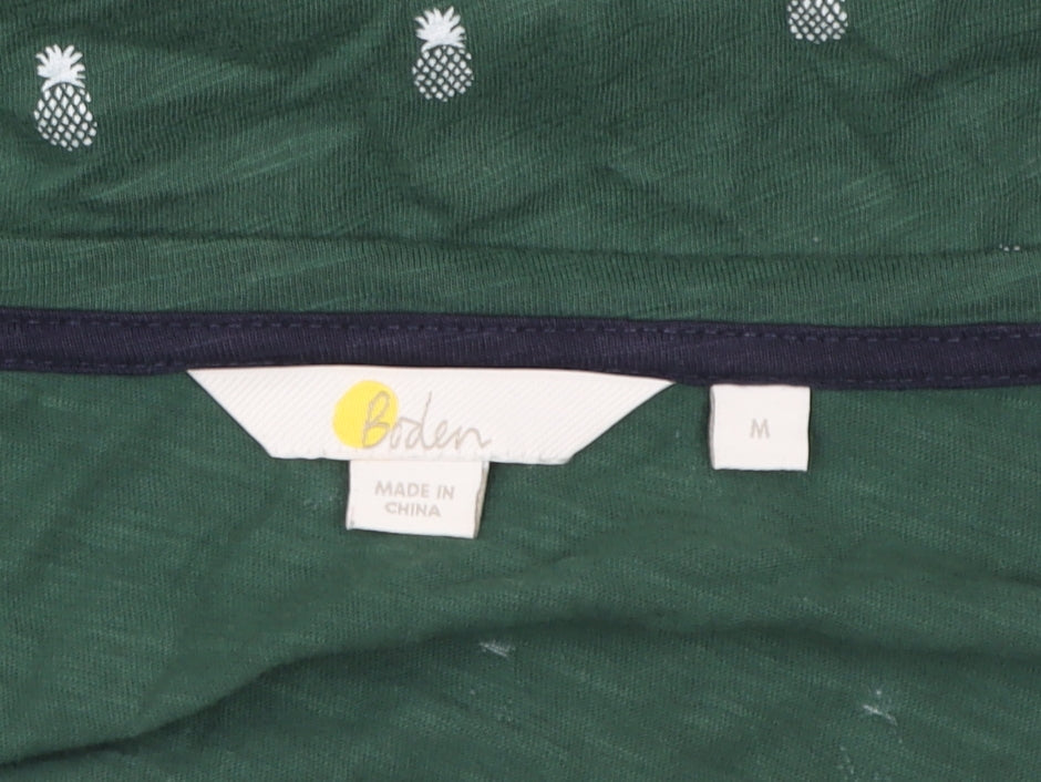 Womens UK Size M Boden Green Basic T-Shirt
