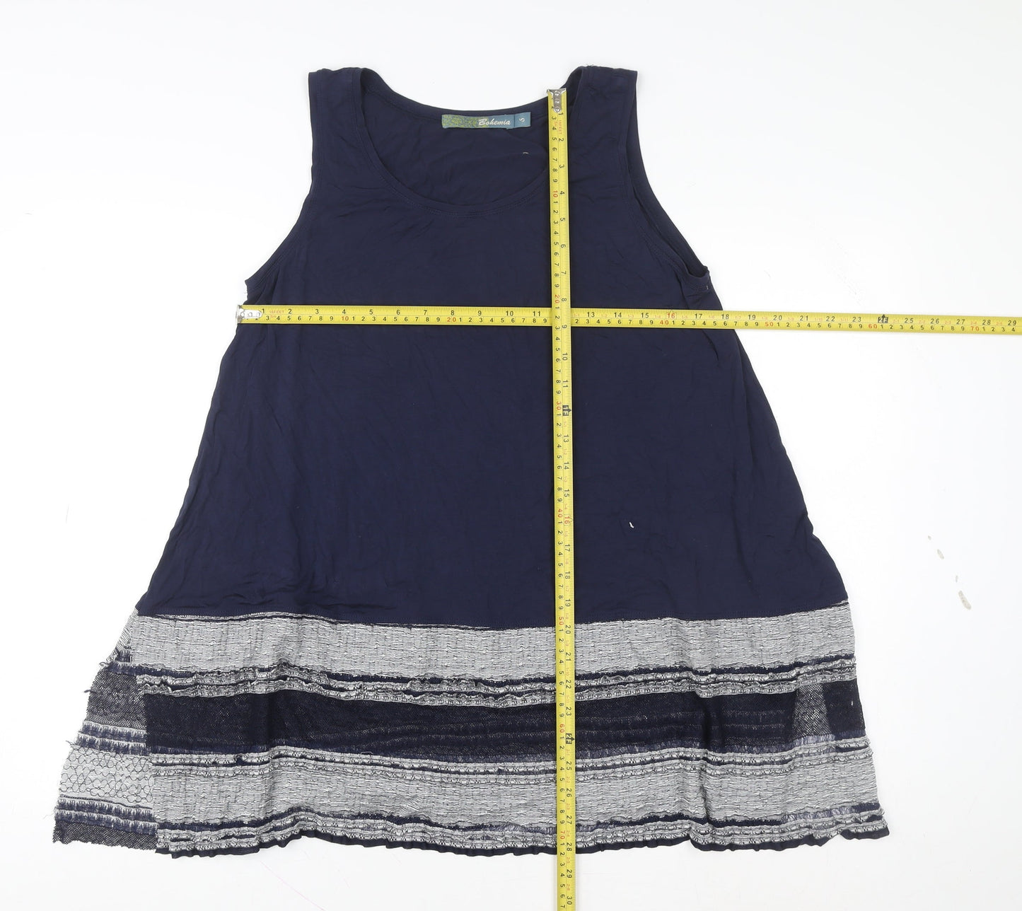 Womens UK Size S Bohemia Blue Tunic Tank