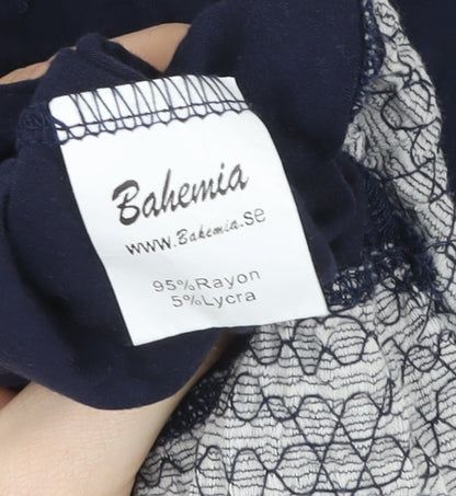 Womens UK Size S Bohemia Blue Tunic Tank