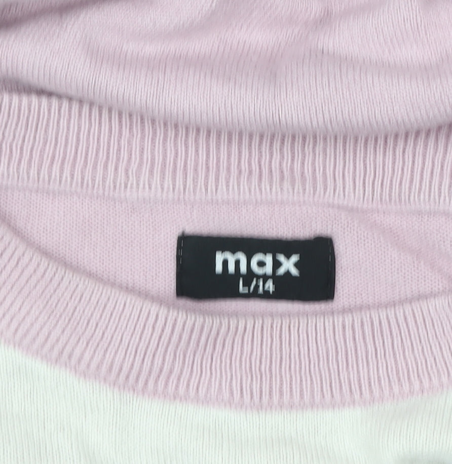 Womens UK Size 14 Max Purple Pullover Jumper
