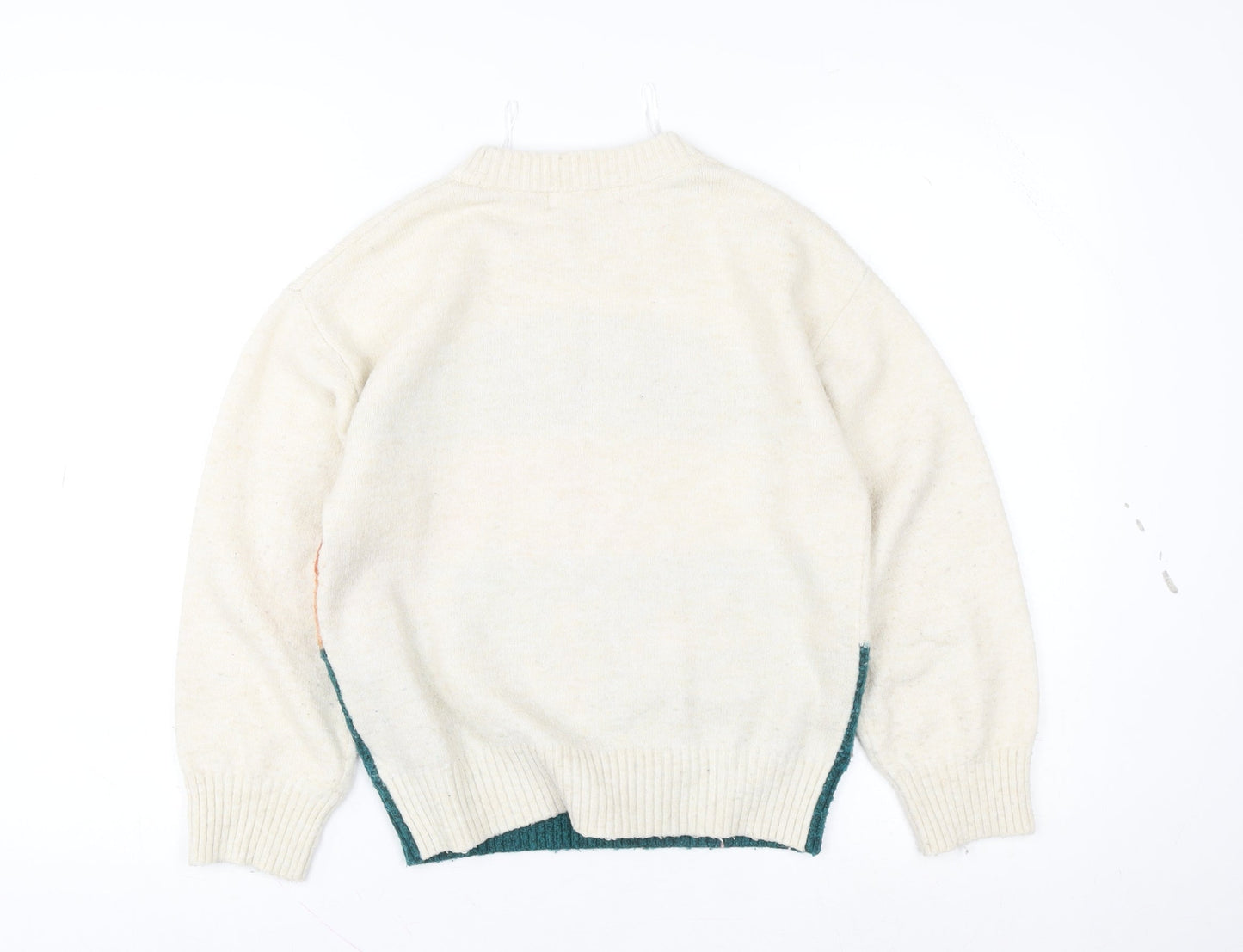 H&M Girls Ivory 'Into The Wild' Pullover Jumper 8-10 Years Wool Blend