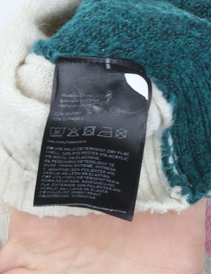 H&M Girls Ivory 'Into The Wild' Pullover Jumper 8-10 Years Wool Blend