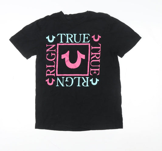 Womens UK Size S True Religion Black Basic T-Shirt