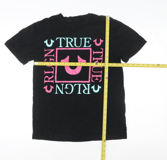 Womens UK Size S True Religion Black Basic T-Shirt