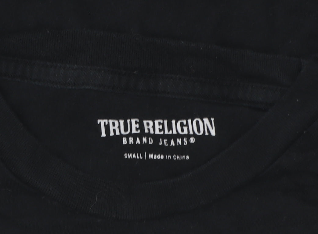 Womens UK Size S True Religion Black Basic T-Shirt