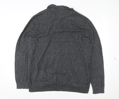 Burton Menswear London Men’s Grey Collared Pullover Jumper 2XL