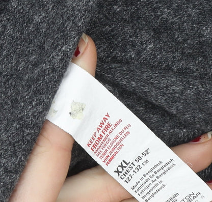 Burton Menswear London Men’s Grey Collared Pullover Jumper 2XL