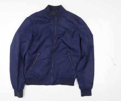 River Island Women's Blue Bomber Jacket Size S