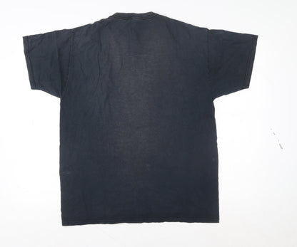 Mens UK Size L Fruit of the Loom Black  T-Shirt
