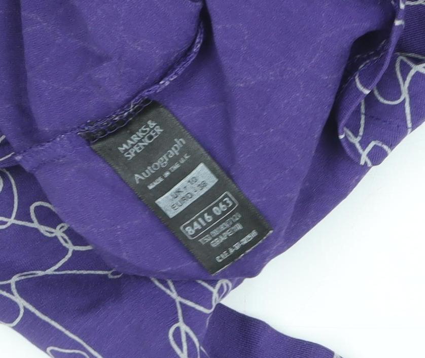 Womens UK Size 16 Marks and Spencer Purple Basic T-Shirt