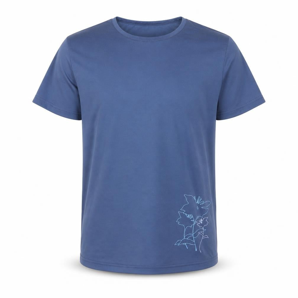 Front view of Peter Storm boys’ blue short sleeve crew neck polyester active t-shirt 10 years