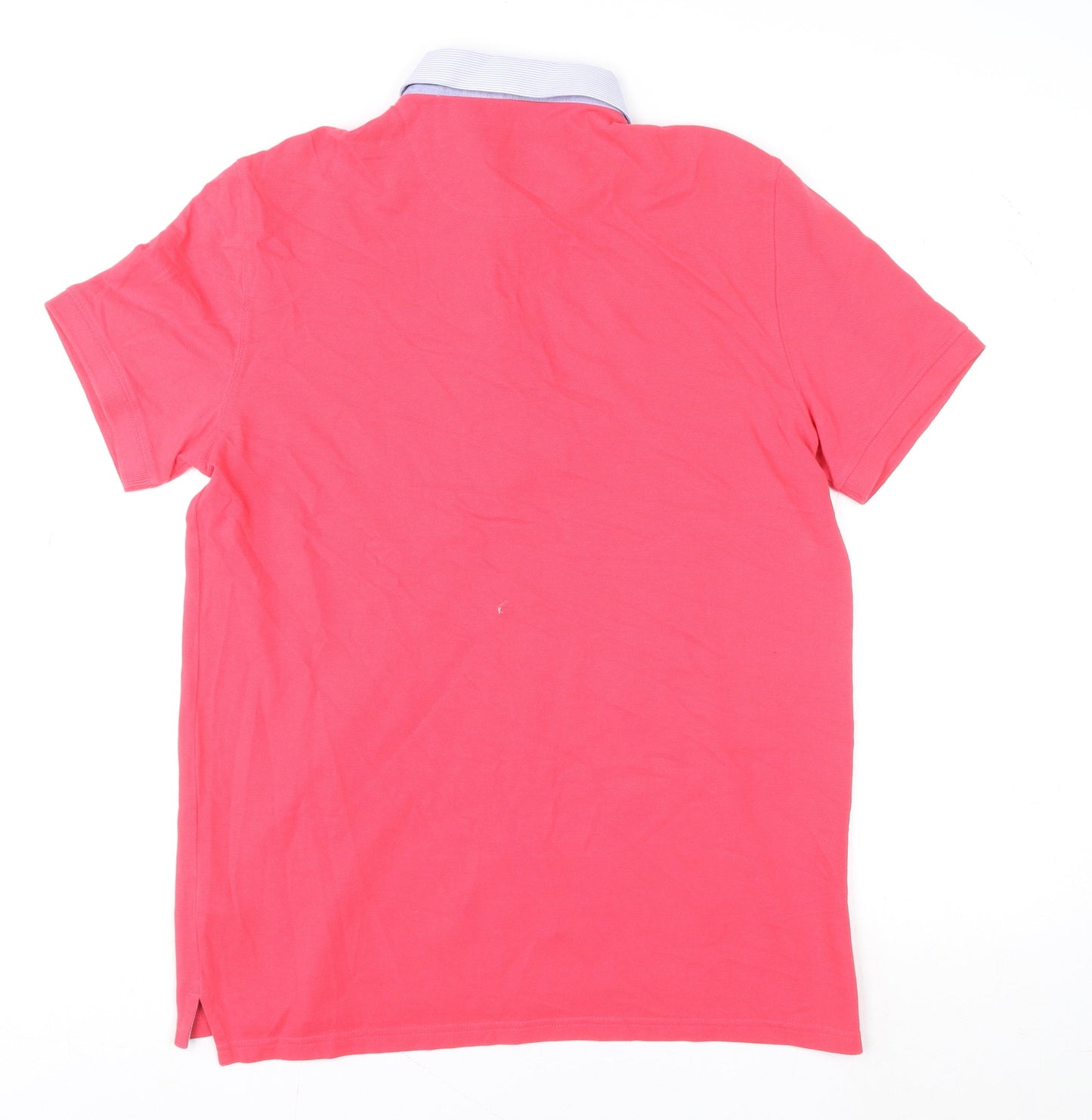 Unisex Adults UK Size L Massimo Dutti Pink Basic Polo