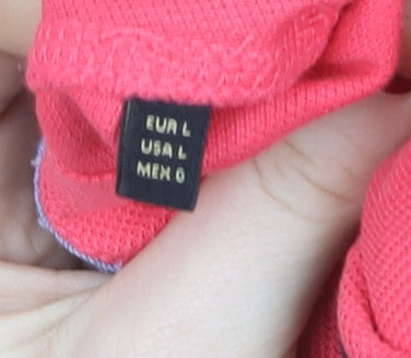 Unisex Adults UK Size L Massimo Dutti Pink Basic Polo