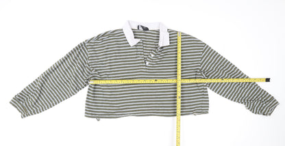 Womens UK Size XL Cider Green Cropped Polo