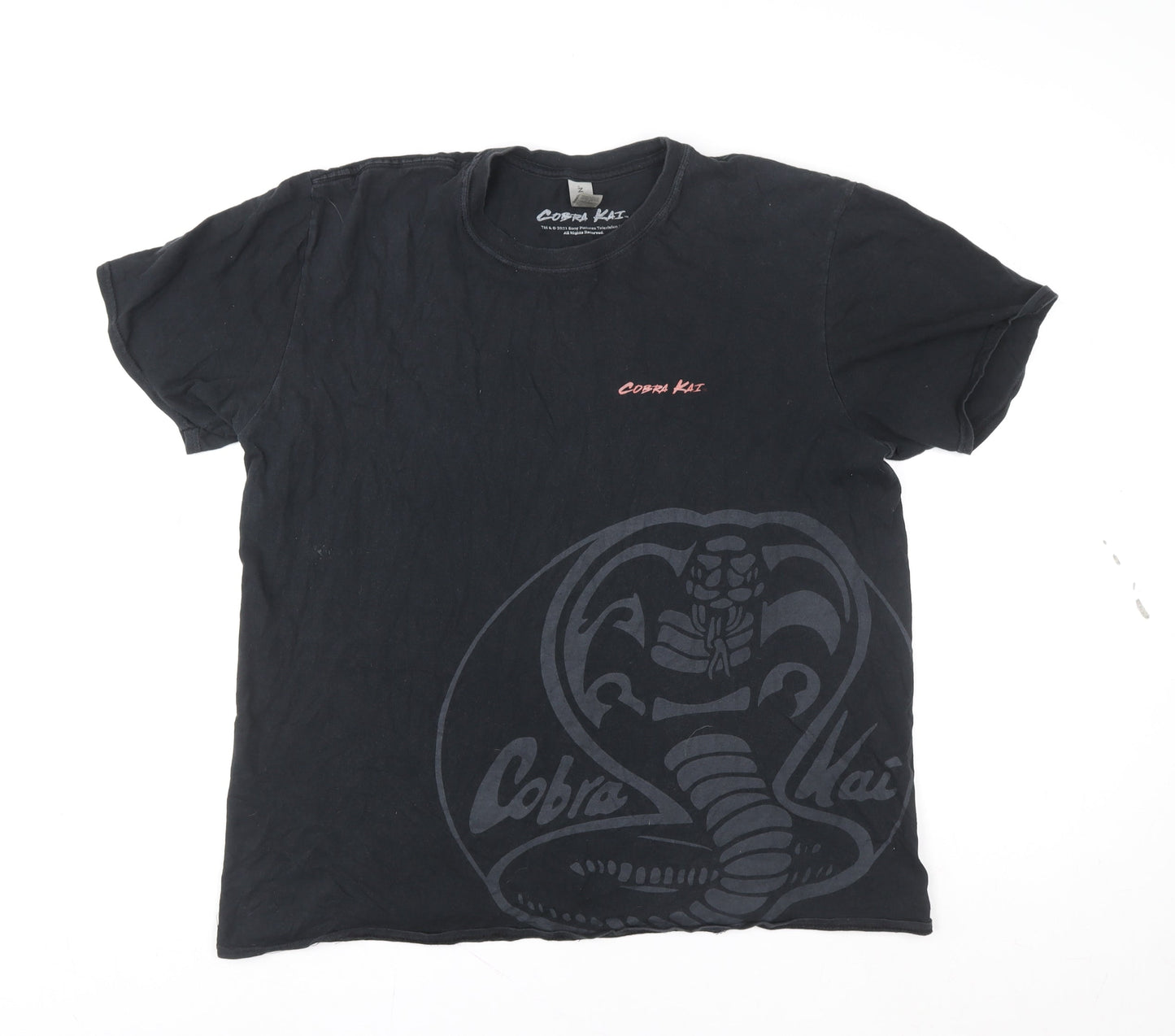 Mens UK Size L Cobra Kai Black  T-Shirt