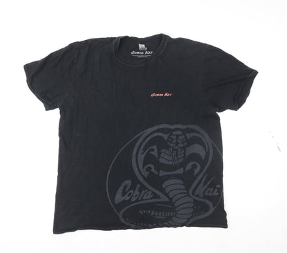 Mens UK Size L Cobra Kai Black  T-Shirt