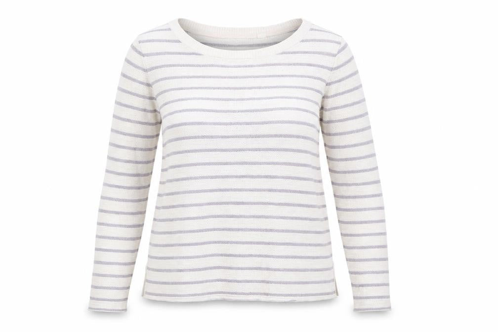 FatFace Women’s Beige Striped Crew Neck Knit Jumper Size 12