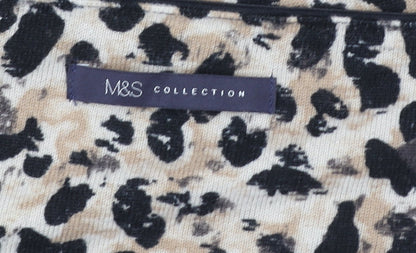 Womens UK Size 8 Marks and Spencer Beige Basic T-Shirt
