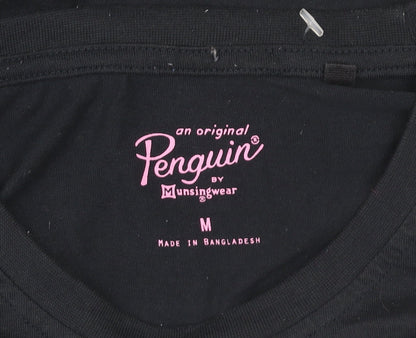 Womens UK Size M Original Penguin Black Basic T-Shirt