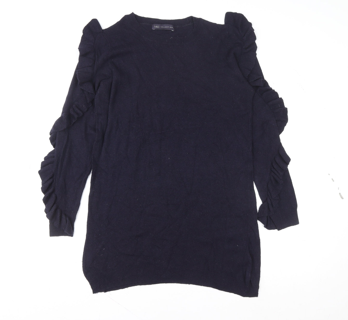 Womens UK Size 12 Marks and Spencer Blue Basic Blouse