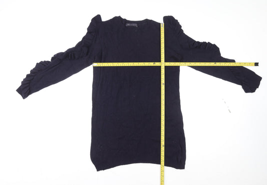 Womens UK Size 12 Marks and Spencer Blue Basic Blouse