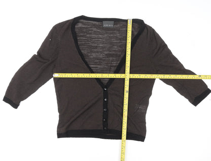 Womens UK Size 10 Alex & Co. Brown Cardigan Blouse