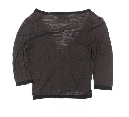 Womens UK Size 10 Alex & Co. Brown Cardigan Blouse