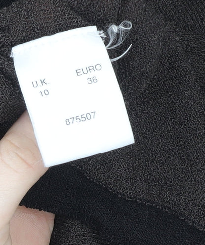 Womens UK Size 10 Alex & Co. Brown Cardigan Blouse