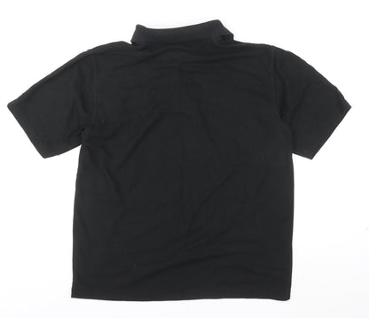 Alsico Men's Black Short Sleeve Work Polo Shirt L With DHL Logo