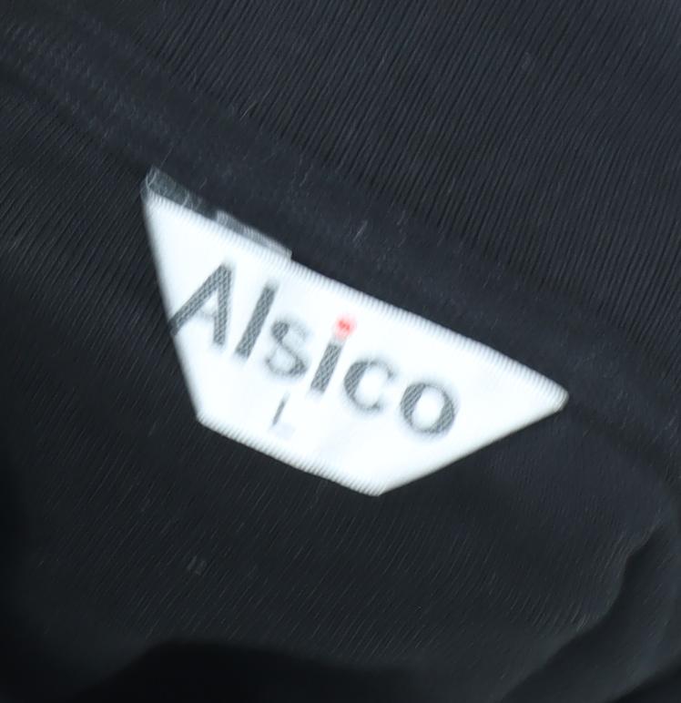 Alsico Men's Black Short Sleeve Work Polo Shirt L With DHL Logo