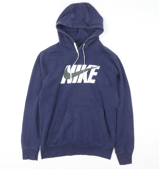 Mens UK Size S Nike Blue Pullover Hoodie