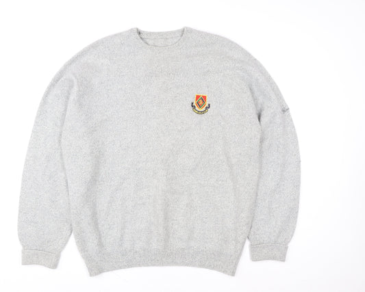 Pringle Men’s Grey Wool Angora Crew Neck Pullover Jumper L