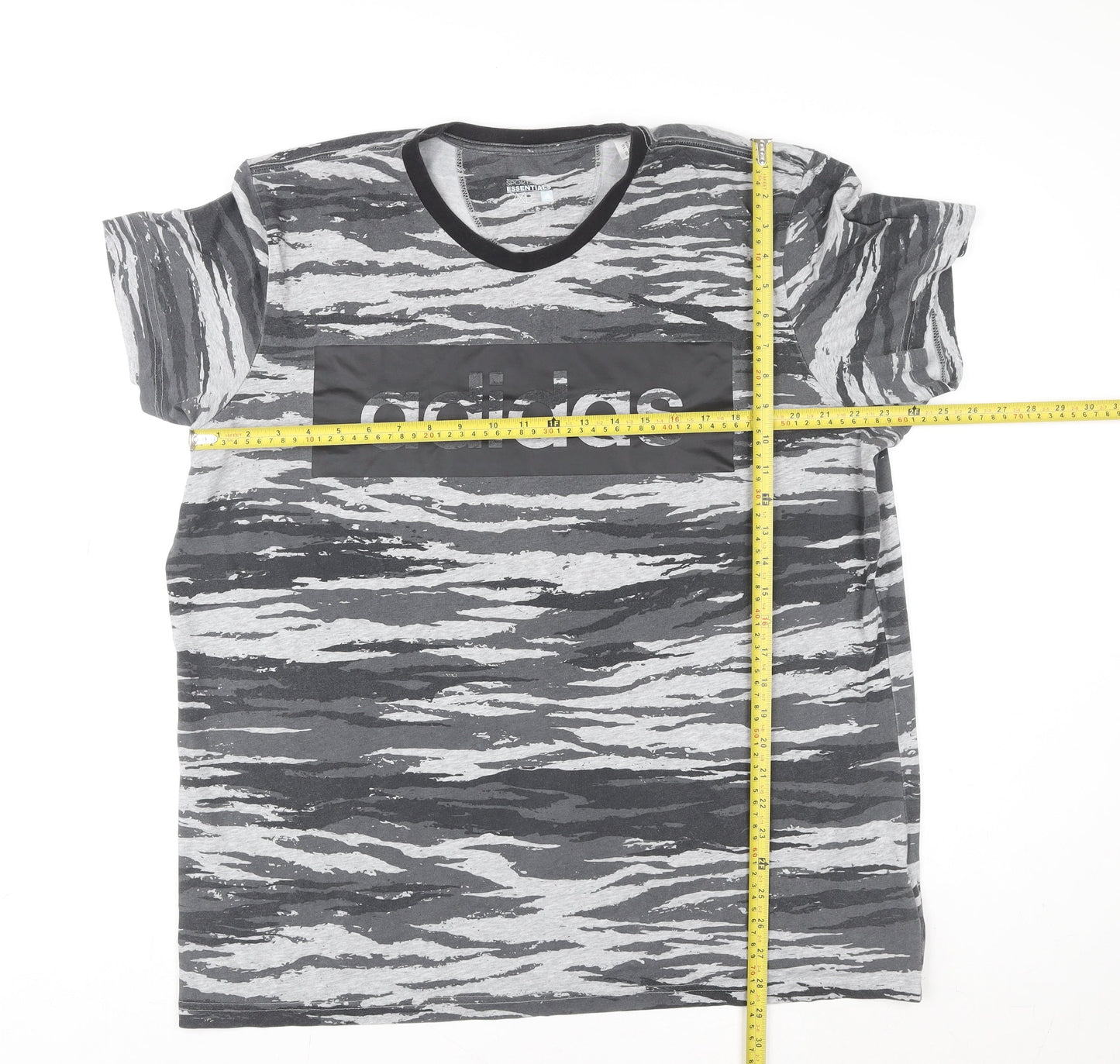 Adidas Men's Grey Camouflage 2XL Sports Essentials T-Shirt