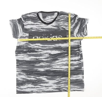 Adidas Men's Grey Camouflage 2XL Sports Essentials T-Shirt