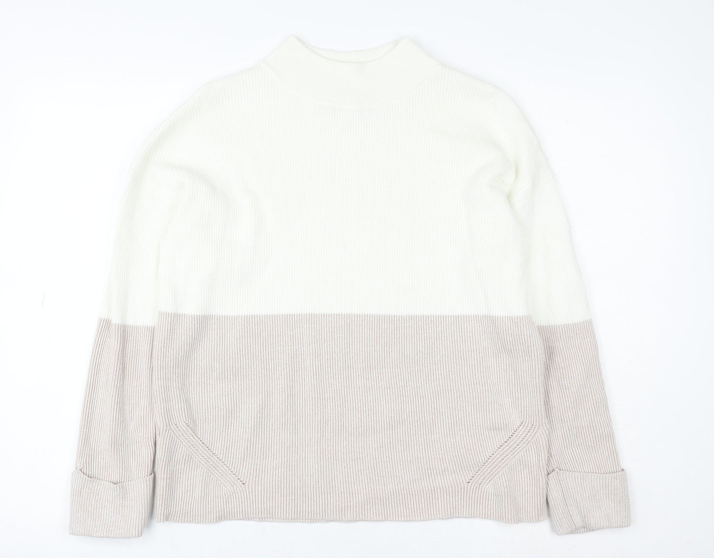 Womens UK Size S Paul Costelloe Living Beige Pullover Sweatshirt