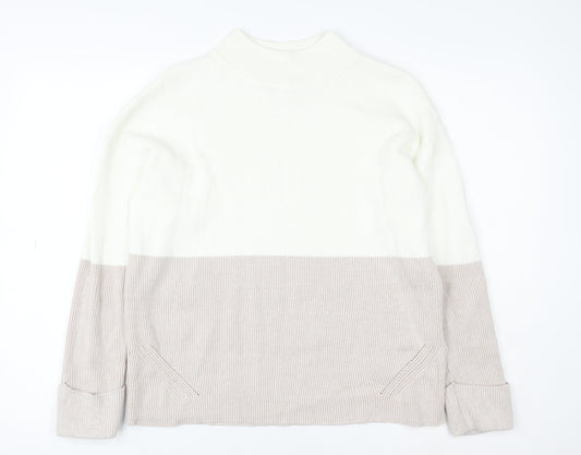 Womens UK Size S Paul Costelloe Living Beige Pullover Sweatshirt
