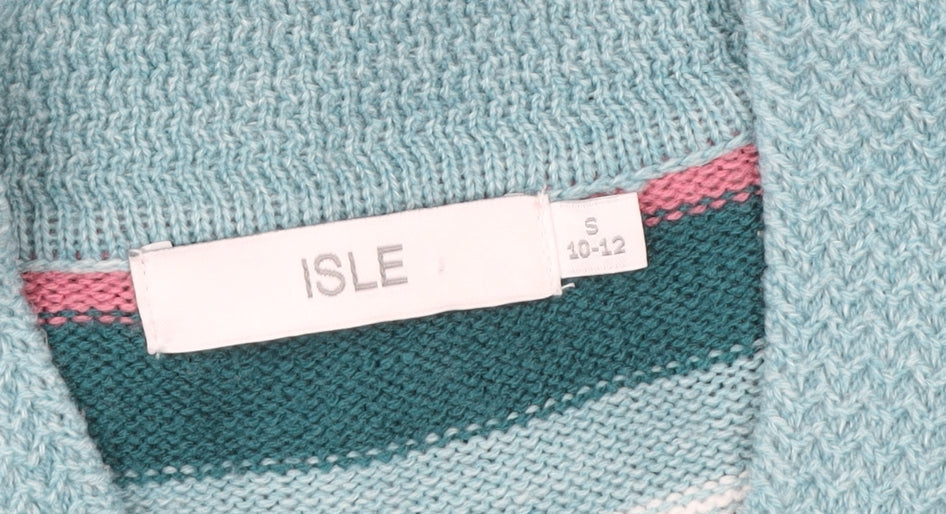 Womens UK Size S ISLE Multicoloured Pullover Jumper