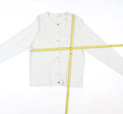 Womens UK Size L Marks and Spencer Silver Cardigan Jumper