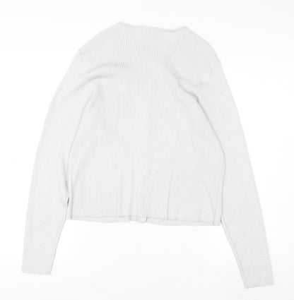 Womens UK Size L Marks and Spencer Silver Cardigan Jumper
