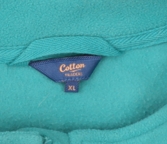 Cotton Traders Women's Green Fleece Zip Waistcoat XL Casual Bodywarmer