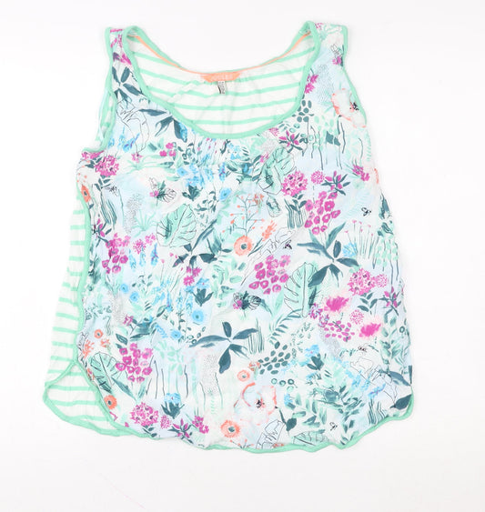 Joules Womens Multicoloured Floral Cotton Tank Top Size 14