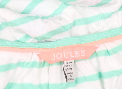 Joules Womens Multicoloured Floral Cotton Tank Top Size 14