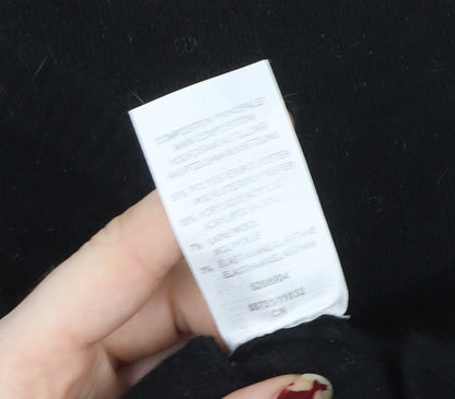 Damart Women's Black Sequin Pullover Jumper Size 18/20 Wool Blend