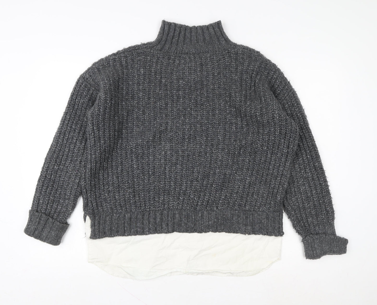 Womens UK Size 10 Miss Selfridge Grey Pullover Jumper