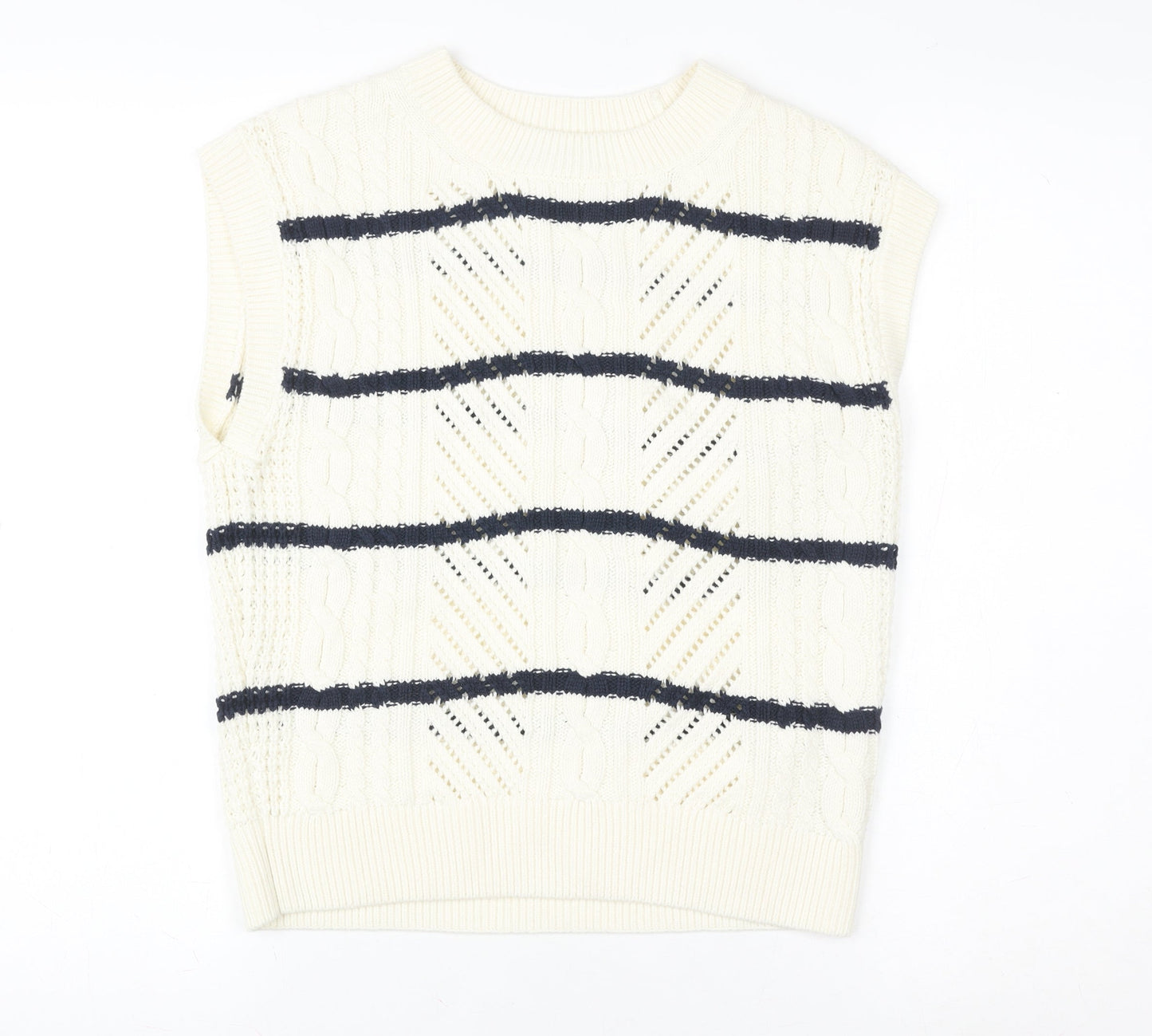 Womens UK Size S Marks and Spencer Ivory Vest Jumper