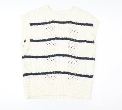 Womens UK Size S Marks and Spencer Ivory Vest Jumper