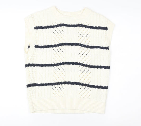 Womens UK Size S Marks and Spencer Ivory Vest Jumper